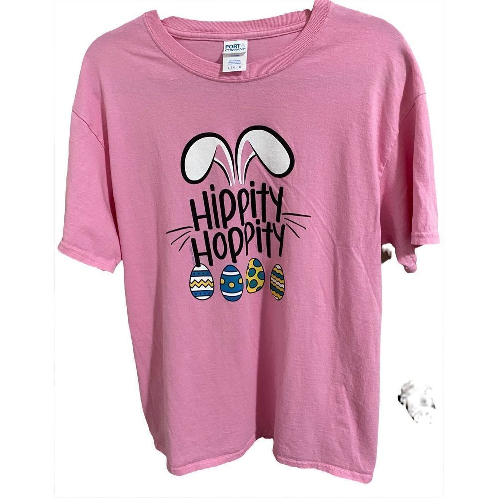 NEW Hippity Hoppity Bunny Pink T-Shirt Pink Size L
